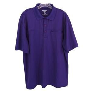 Reel Legends Men's Polo Shirt Size Medium Purple Short Sleeves